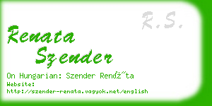 renata szender business card